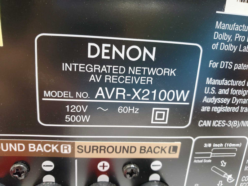 Denon AVR-X2100W Integrated Network AV Receiver WiFi Bluetooth )