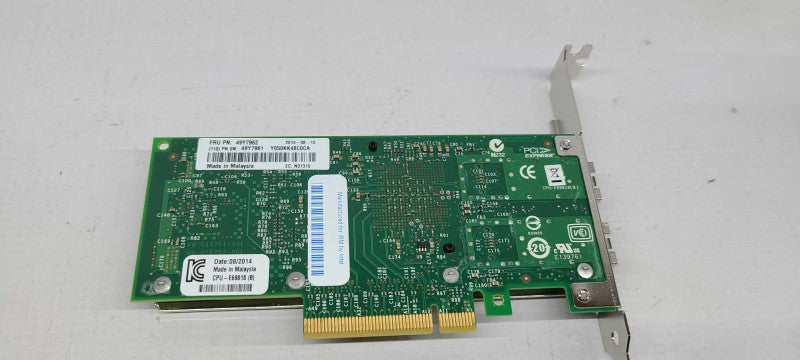Intel X520 Dual SFP+ 10Gbe Network Adapter 49Y7962 49Y7961
