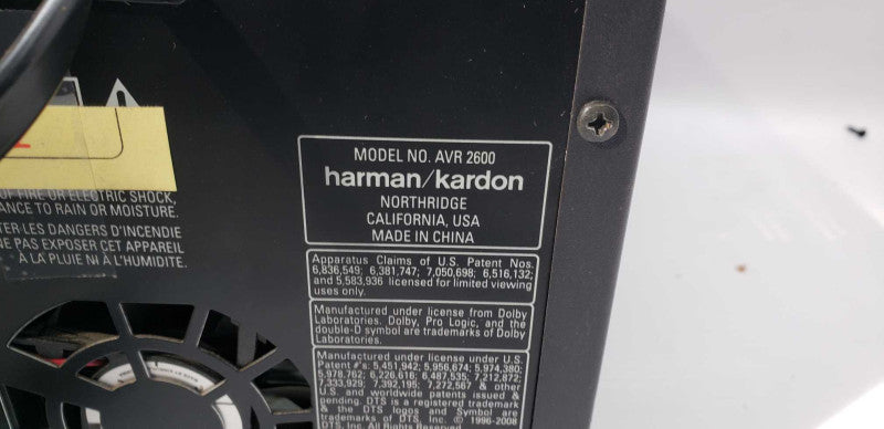 Harman/Kardon AVR 2600 Audio/Video Receiver  #