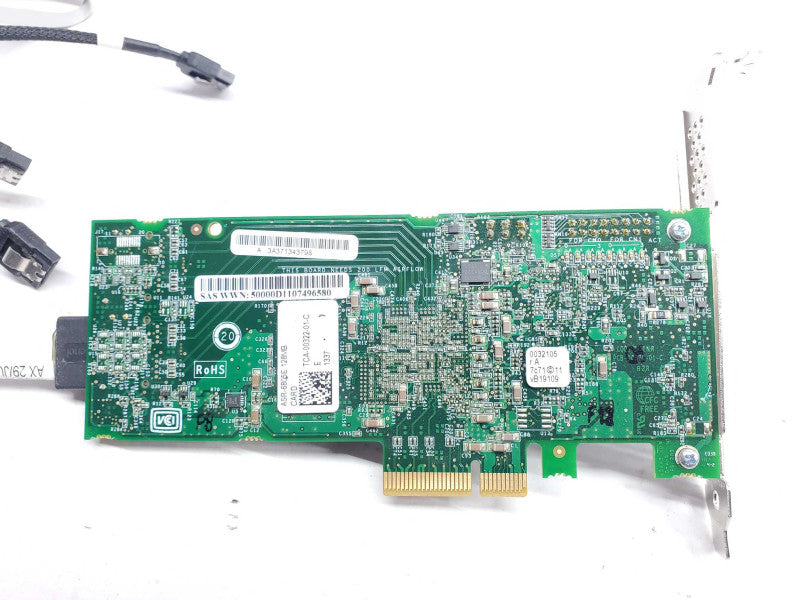Adaptec ASR -6805E SATA SAS RAID Controller card 8 ports PCIe 128mb _