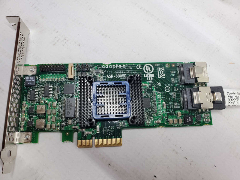 Adaptec ASR -6805E SATA SAS RAID Controller card 8 ports PCIe 128mb _