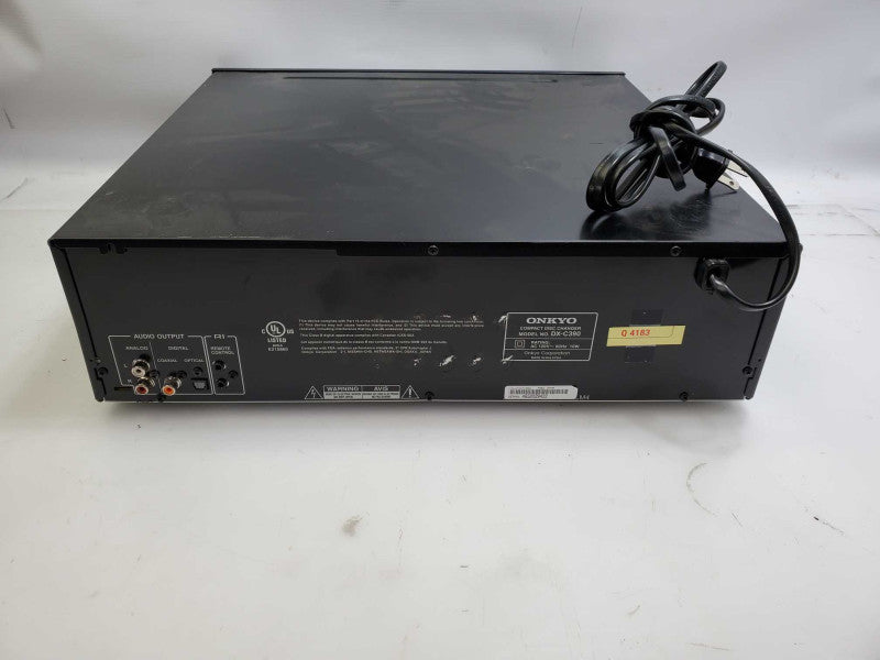 ONKYO DX-C390 6 Disc CD Changer Player Black _ AS-IS )