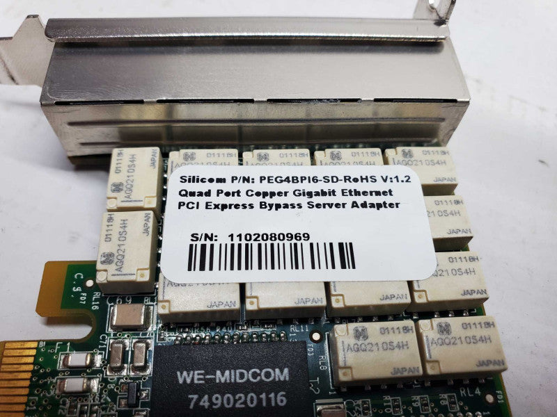 Silicon PEG4BPI6-SD+ROHS 4-PORT GIGABIT NIC LOW PROFILE _