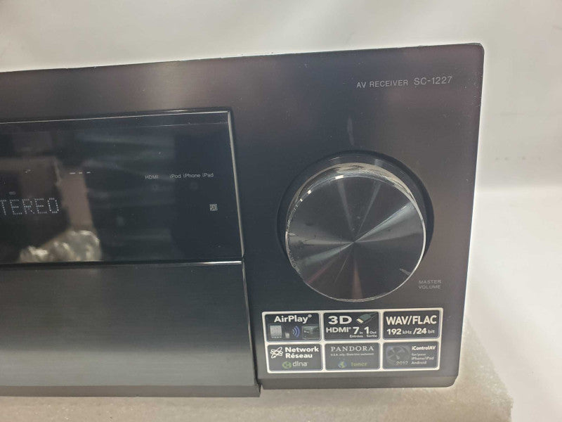 Pioneer SC-1227-K AV Receiver Stereo Amplifier Powers on For Parts _