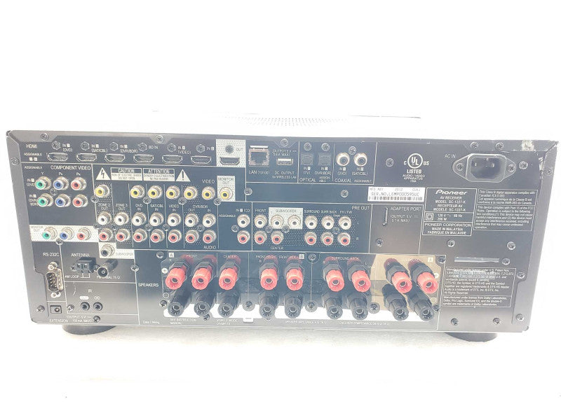 Pioneer SC-1227-K AV Receiver Stereo Amplifier Powers on For Parts _