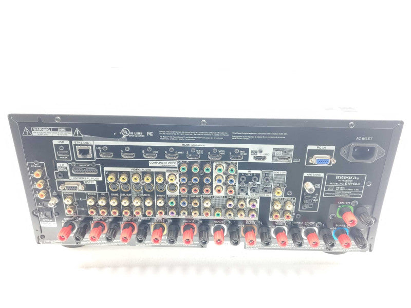 Integra DTR-50.3 7.2-Channel Network AV Receiver HDMI, Powers on, AS-IS _