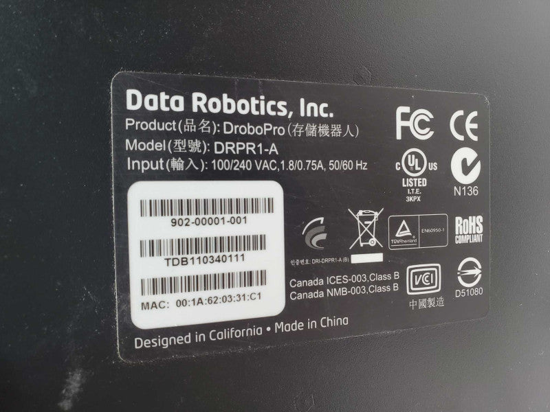 DroboPro DRPR1-A Enclosure 8-Bay Network Storage Device No HDD _