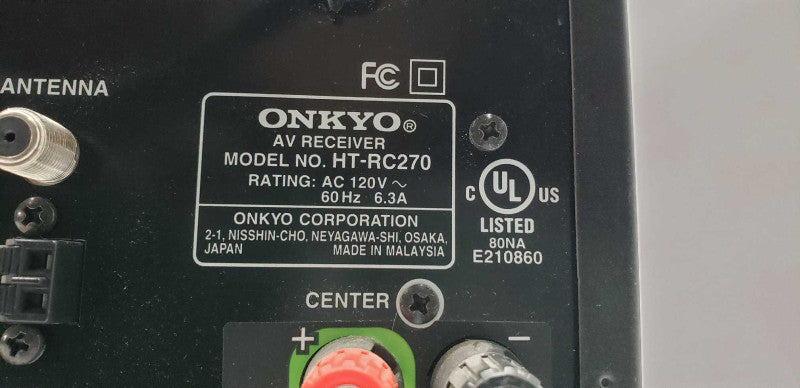 Onkyo AV Receiver HT-RC270 THX HDMI Home Theater / see notes #