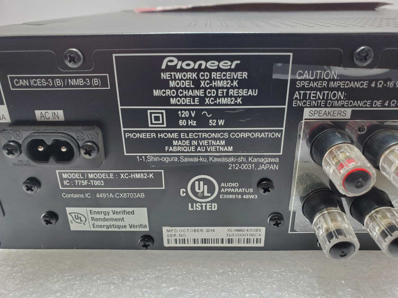 Pioneer XC-HM82-K Network CD Receiver, Powers on, AS-IS _