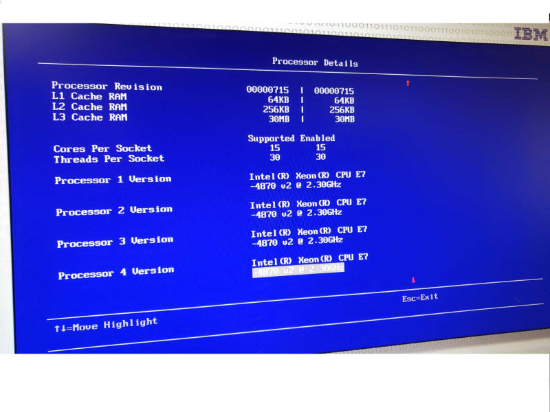 IBM X3850 X6 4x Xeon E7-4870 v2@2.3GHz 256GB ECC DDR3L Server RAID M5210 4xPSU [