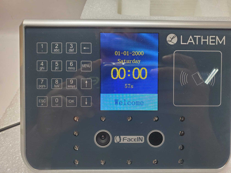 Lathem FaceIN biometric Time Clock Model FR700, Powers on, AS-IS _