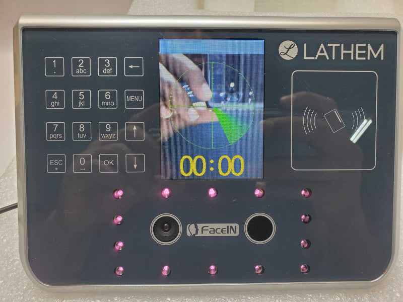 Lathem FaceIN biometric Time Clock Model FR700, Powers on, AS-IS _