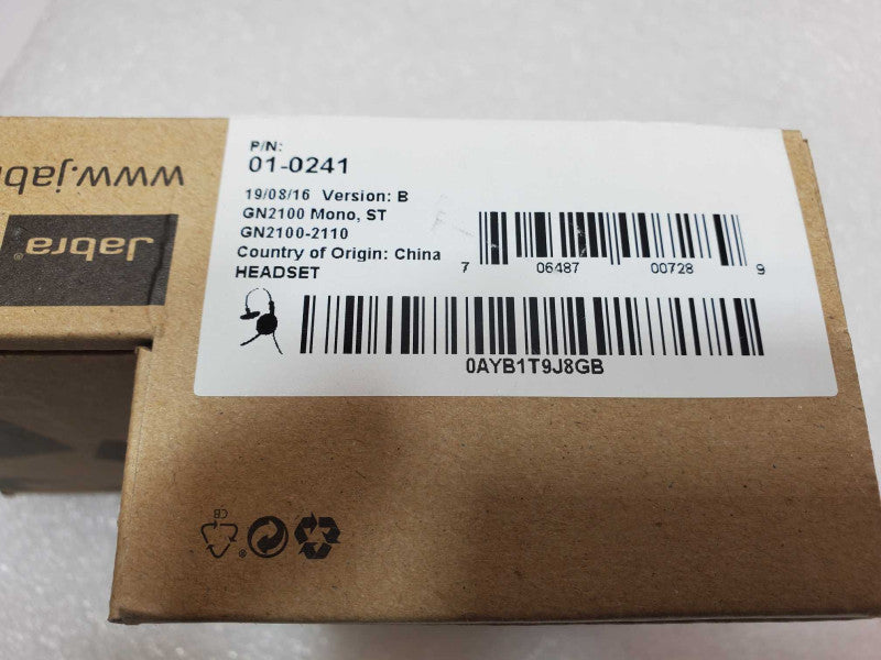 Jabra GN2100 GN2100-2110 01-0241 Mono Telephone Headset _