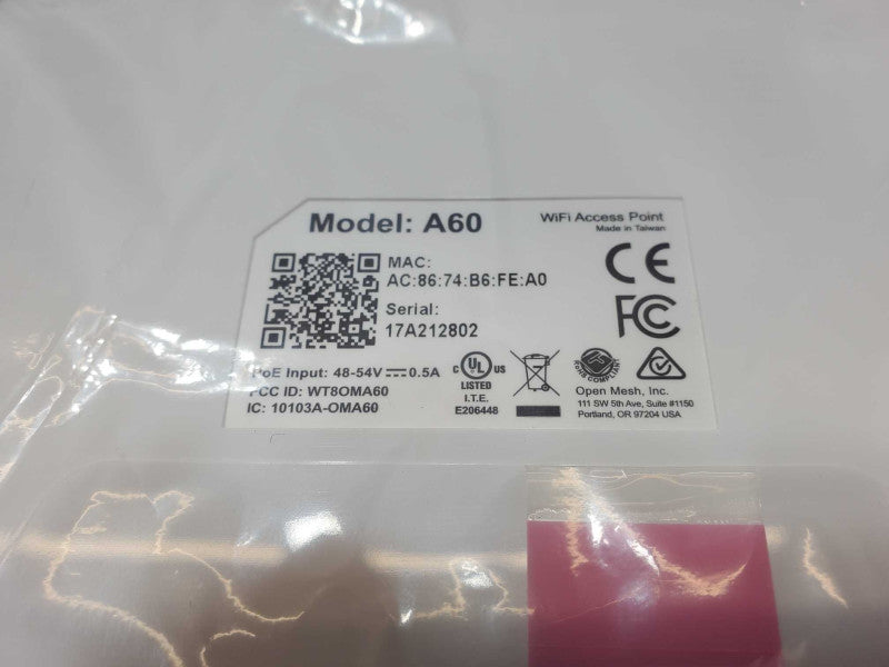 Open Mesh A60 867Mbps 2 Ports Dual-band 802.11ac WiFi Access Point  _