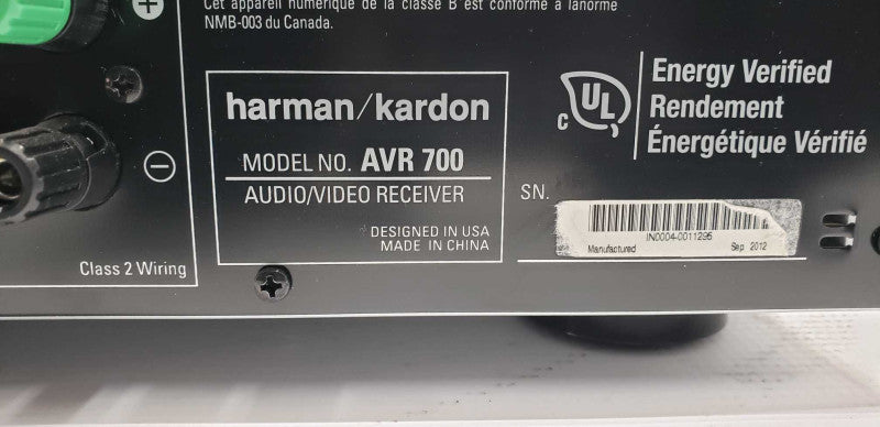 harman/kardon AVR 700 A 5.1-channel audio/video receiver with 75W-per-channel  #