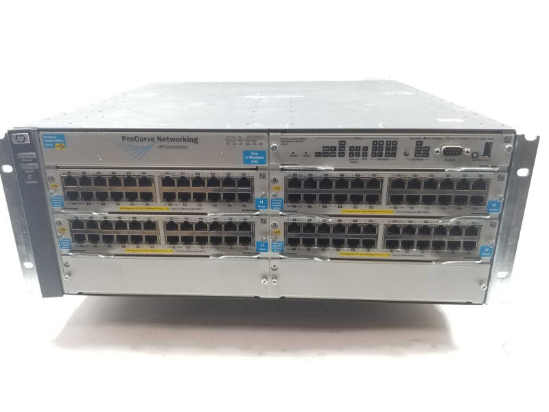 HP ProCurve 5406ZL J8697A with 4x J8702A 1x J8726A 1x J8712A Power ~