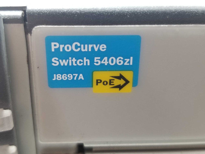 HP ProCurve 5406ZL J8697A with 4x J8702A 1x J8726A 1x J8712A Power ~