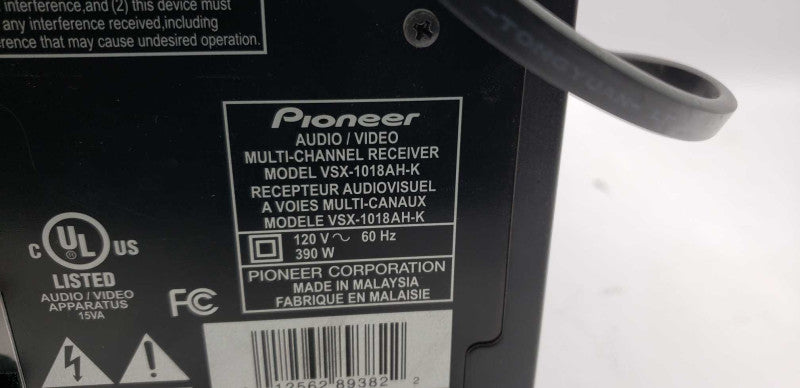Pioneer audio/video vsx-1018AH-K / see notes #