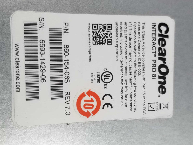 Clearone Interact Pro 8i Microphone Expansion P/N 860-154-065 ~
