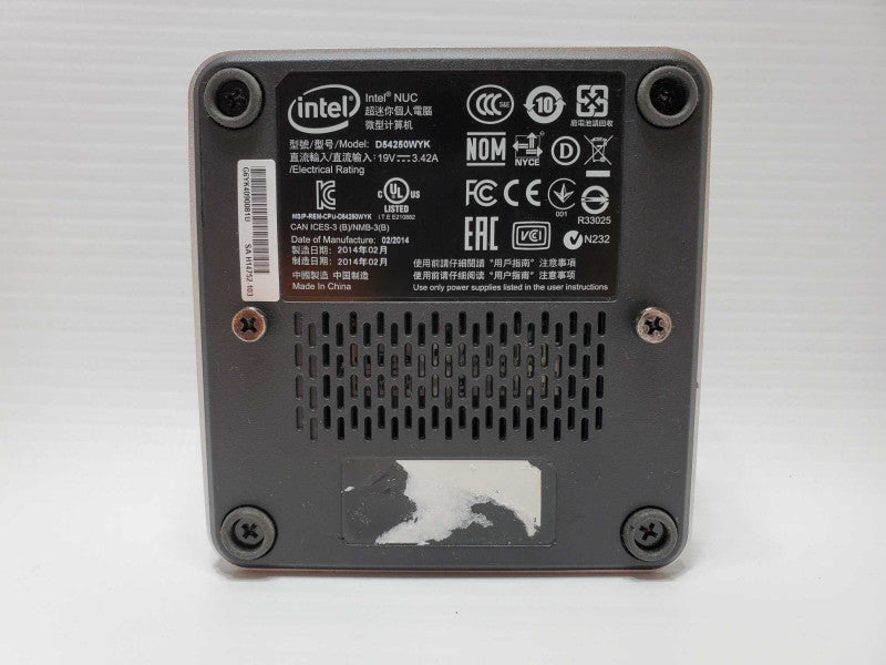 Intel NUC D54250WYK Core i5-4250U @ 1.3 GHz 8GB Ram No HDD (