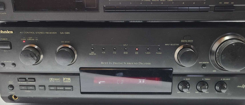 Technics SA-G90 Digital 5.1 Surround Sound Receiver W/STK50 AM/FM Tuner $