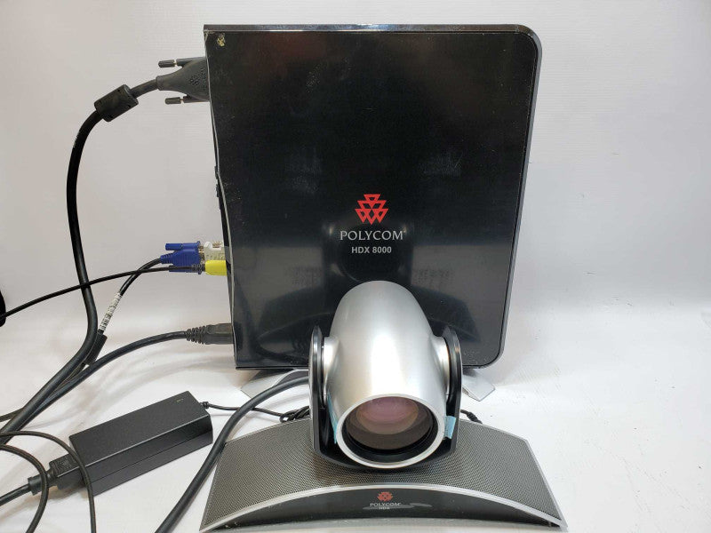 Polycom HDX 8000 HD NTSC Video Conference System Base Unit, Camera, Cords (