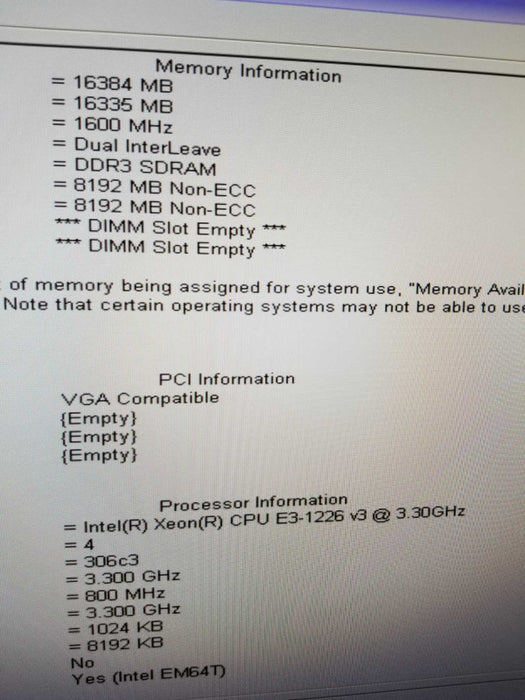 Dell Precision T1700, Xeon E3-1226v3 3.3Ghz QC/16GB Quadro K600, No HDDs ~