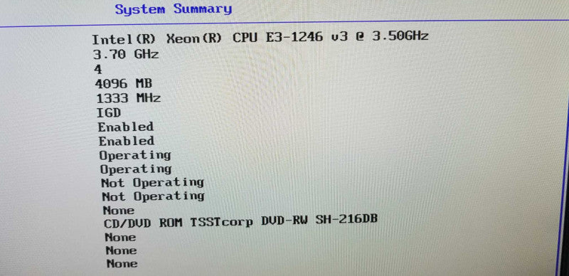 Lenovo Thinkstation P300 Intel Xeon E3-1246 V3 3.50GHz QC/4GB, No HDDs ~