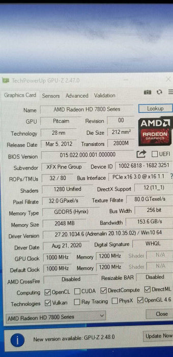 XFX AMD Radeon HD 7870 2GB GDDR5 2DVI/HDMI/2Mini DisplayPort PCI-Express 787A ~