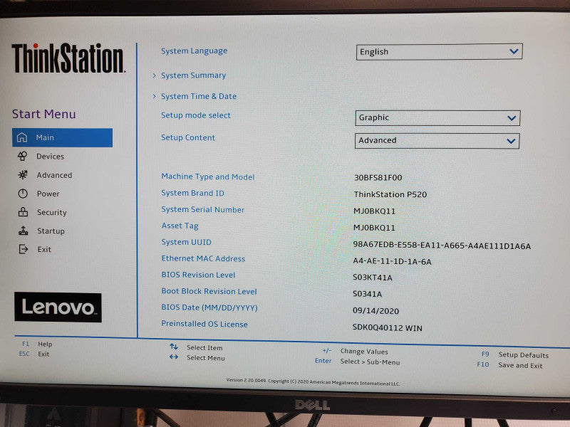 Lenovo ThinkStation P520, Xeon W-2123 3.6GHz, 8GB DDR4, 1x HDD Tray, No GPU _