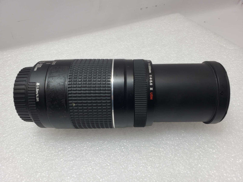 Canon Ultrasonic Zoom Lens EF 75-300mm 1:4-5.6 III USM w/Caps AS-IS _