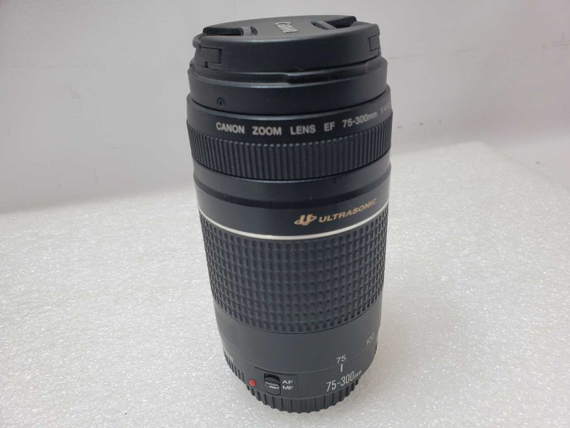 Canon Ultrasonic Zoom Lens EF 75-300mm 1:4-5.6 III USM w/Caps AS-IS _