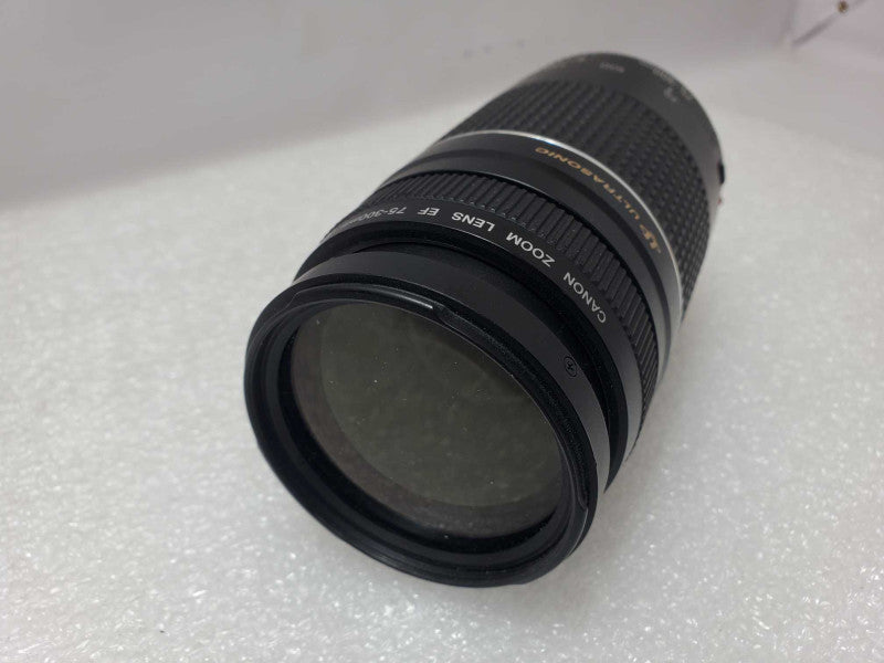 Canon Ultrasonic Zoom Lens EF 75-300mm 1:4-5.6 III USM w/Caps AS-IS _