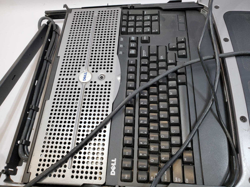 Dell PowerEdge 15FP GK545 15\\" Rack Console LCD Monitor Keyboard USB PS/2 +Rail (