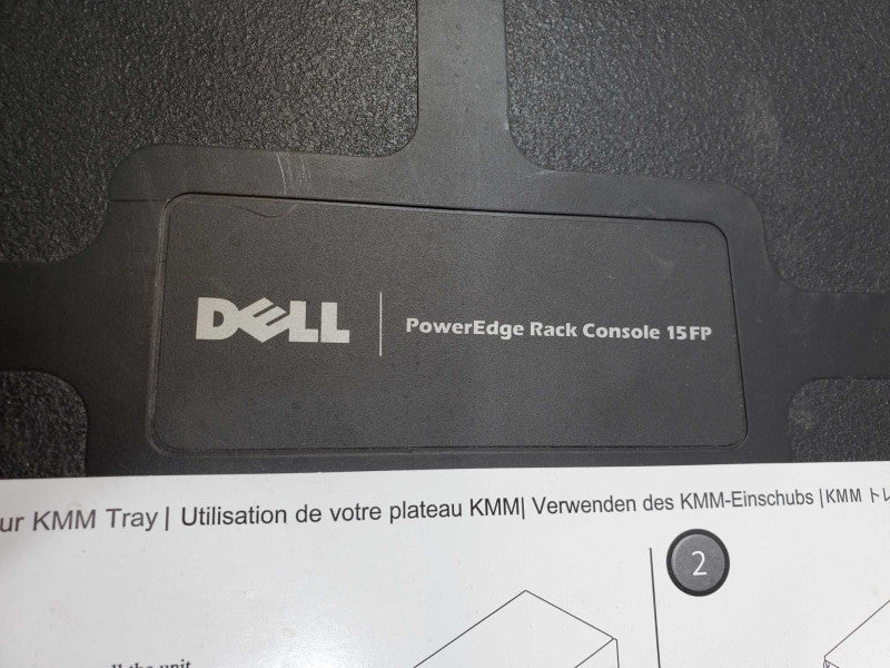 Dell PowerEdge 15FP GK545 15\\" Rack Console LCD Monitor Keyboard USB PS/2 +Rail (