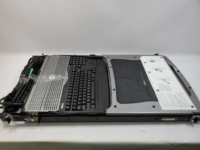 Dell PowerEdge 15FP GK545 15\\" Rack Console LCD Monitor Keyboard USB PS/2 +Rail (