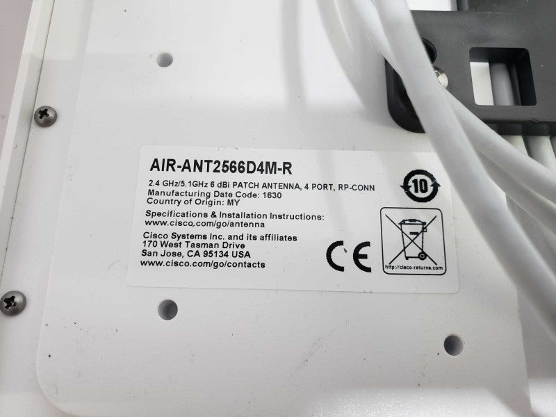 Cisco AIR-ANT2566D4M-R 2.4GHz/5.1GHz 6dBi PATCH ANTENNA 4 port RP-CONN [