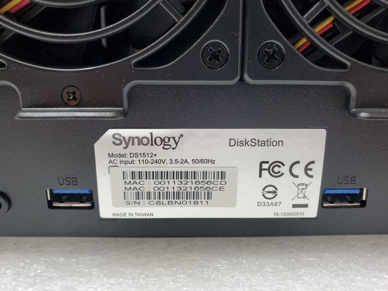 Synology DS1512+ DiskStation 5 Bay NAS Server 1x 2TB HDD _