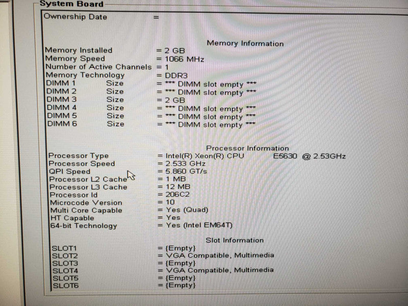 Dell Precision T3500 Xeon E5630@2.53GHz 2GB DDR3 Dual Quadro K600 No HDD [