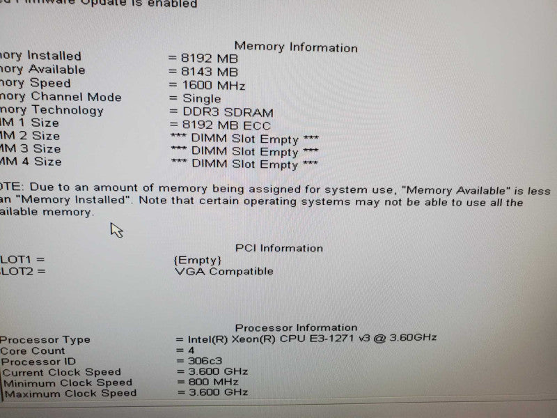 Dell Precision T1700 Xeon E3-1271 v3 3.6GHz 8GB DDR3 No HDD No GPU |