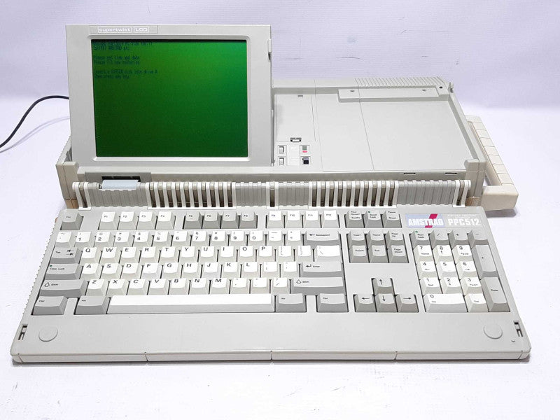 Vintage Amstrad PPC 512 Dual Disk Portable Computer With Manual  +
