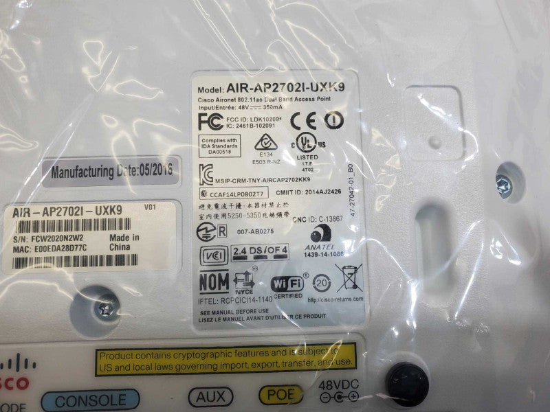 Cisco AIR-AP2702I-UXK9 802.11AC Wireless  Access Point AP AP2702i_ New open )