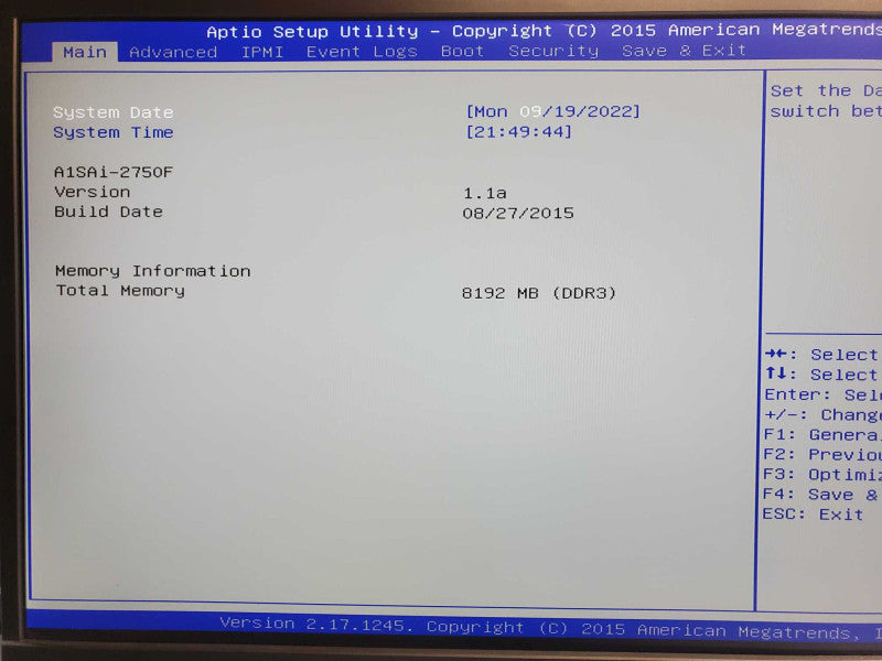 SuperMicro A1SAi-2750F Intel Atom C2750 2.4GHz, 8GB DDR3, No HDD _