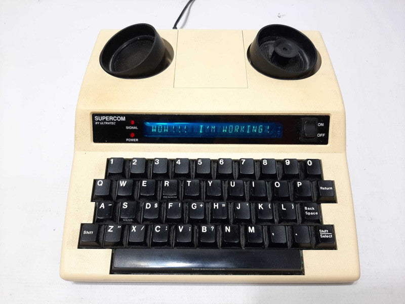 Vintage Ultratec Supercom Text to Telephone Phone Hearing Impaired Announcer +