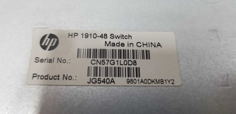 HPE JG540A#ABA 48-Port Fast Ethernet Advanced Smart Managed Switch, FCTY RESET, QTY.~
