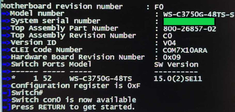 Cisco Catalyst WS-C3750G-48TS-S 48 Port 4xSFP Port Managed Network Switch $