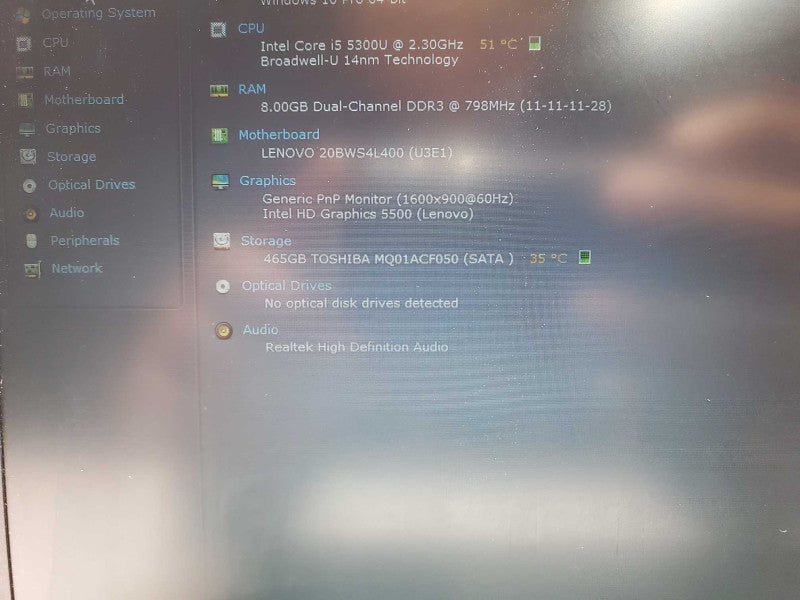 Lenovo ThinkPad T450s i5-5300U 2.3GHz 8GB RAM 500GB HDD 14\\" _