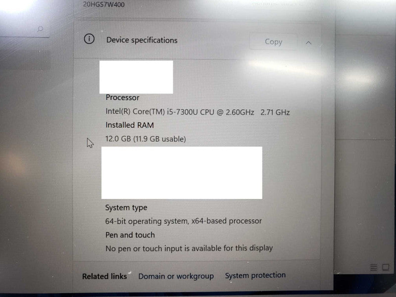 Lenovo ThinkPad T470s 14\\" FHD i5 7300U@.6GHz 12GB Ram 240G SSD Charger [