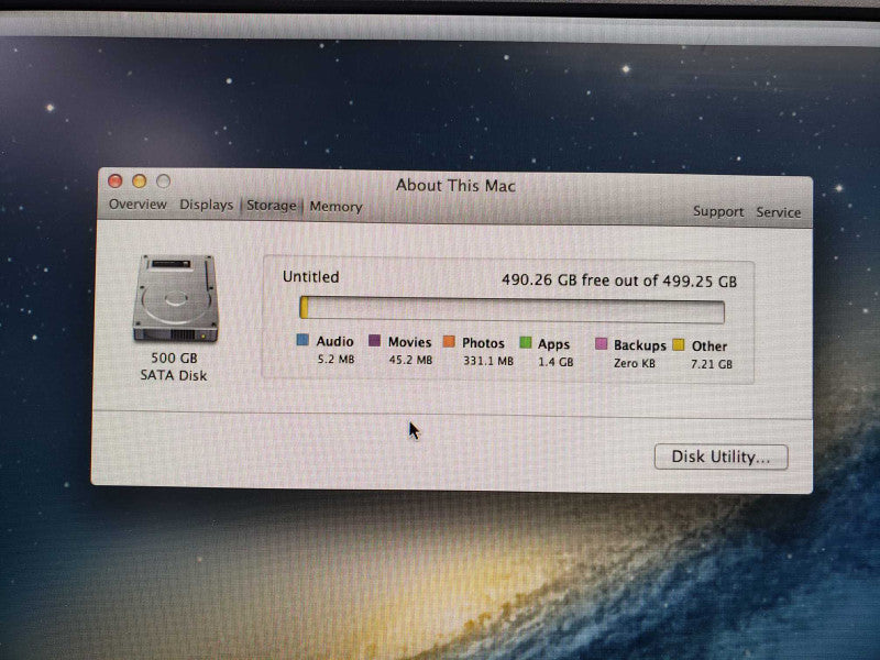 Apple Mac Mini M2011 i5@2.3GHz 4G DDR3 Intel HD Graphics 3000 500G HDD [