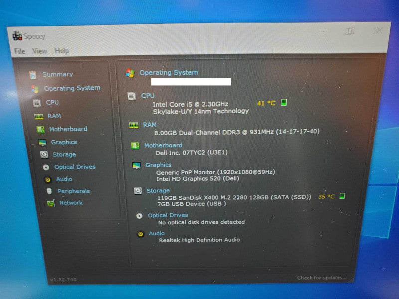 Dell XPS P54G Core i5-6200U @ 2.3 GHz 8GB Ram 120GB SSD *French Keyboard* (